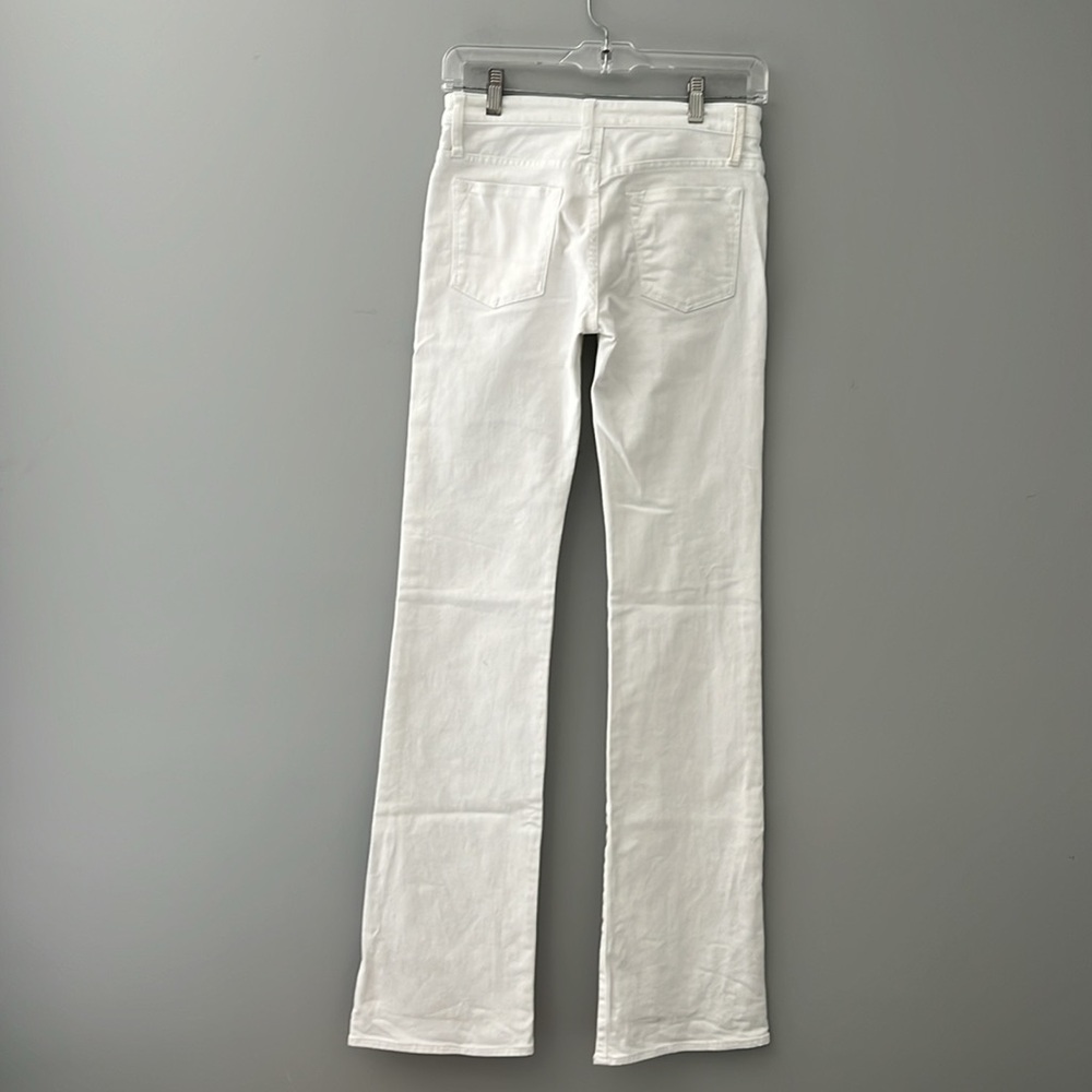 Helmut Lang Straight Boot Cut Mid Rise Jean White 24 - Picture 8 of 14